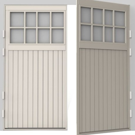 Steel Side Hinged Garage Doors - Bedford - Golden Oak & Rosewood Woodgrain (Price Inclusive of Steel Frame)