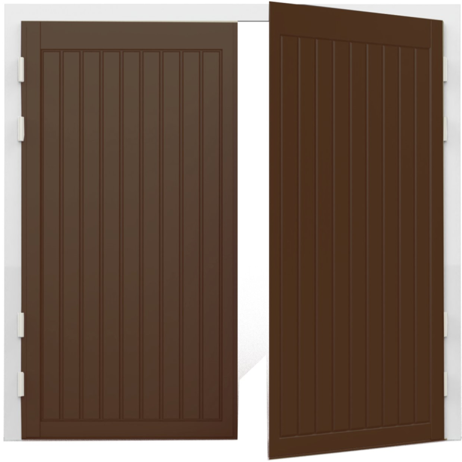 Steel Double Side Hinged Garage Doors - Berkeley Vertical