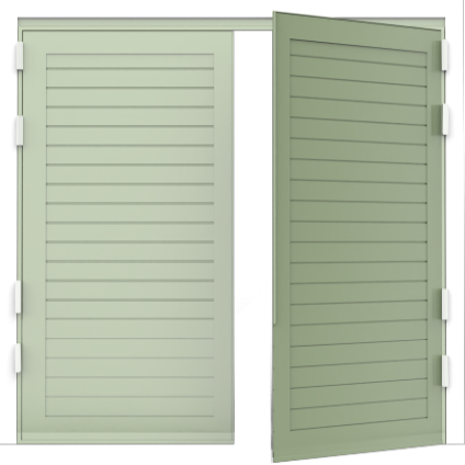 Steel Double Side Hinged Garage Doors - Berkeley Horizontal