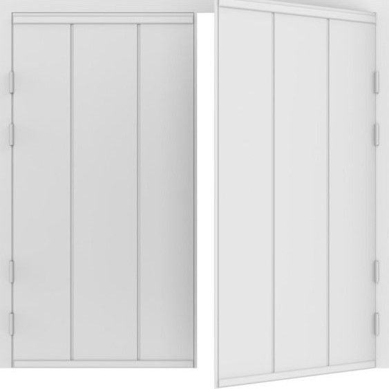 Steel Double Side Hinged Garage Doors - Vogue - Golden Oak & Rosewood Finished Steel Doors