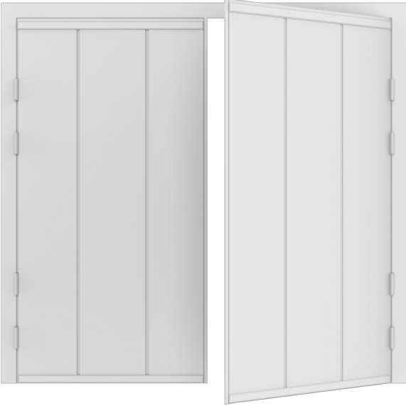 Steel Double Side Hinged Garage Doors - Vogue II