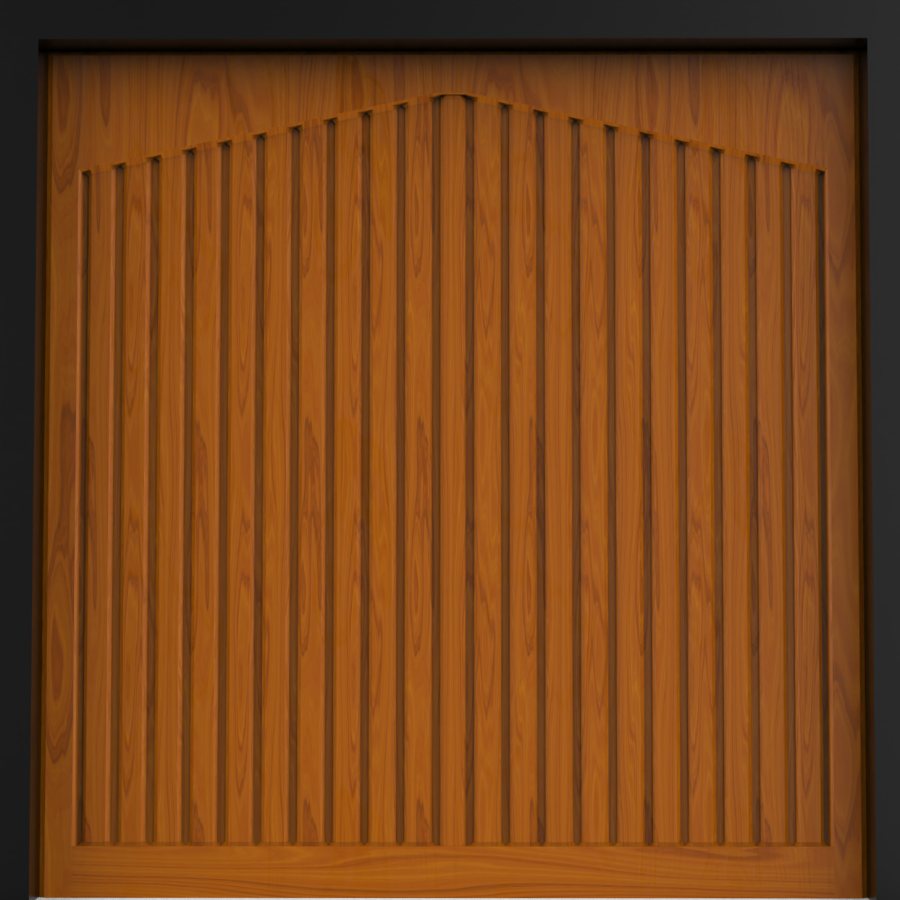 Steel Up & Over Single Garage Doors - Gatcombe - Golden Oak & Rosewood (Laminate Finish) (Price Inclusive of Steel Frame)