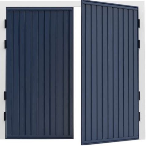 Steel Side Hinged Garage Doors  - Gemini - Golden Oak & Rosewood Woodgrain - (Price Inclusive of Steel Frame)