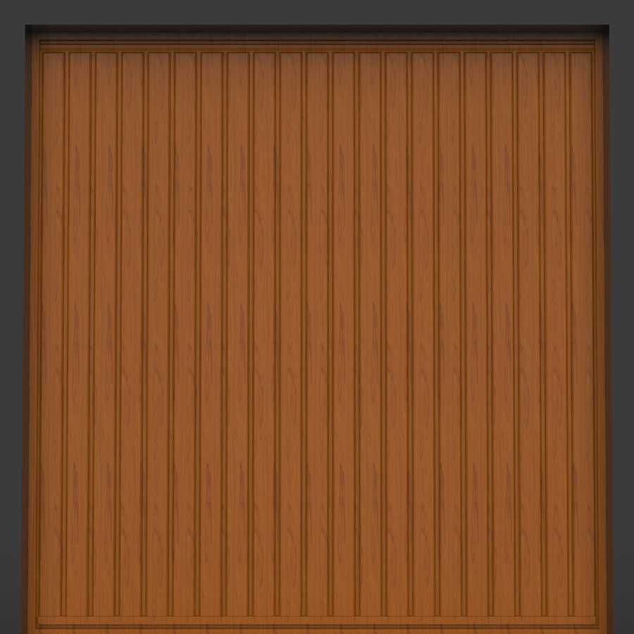 Steel Up & Over Single Garage Doors - Gemini - Golden Oak & Rosewood (Laminate Finish) - (Price Inclusive of Steel Frame)