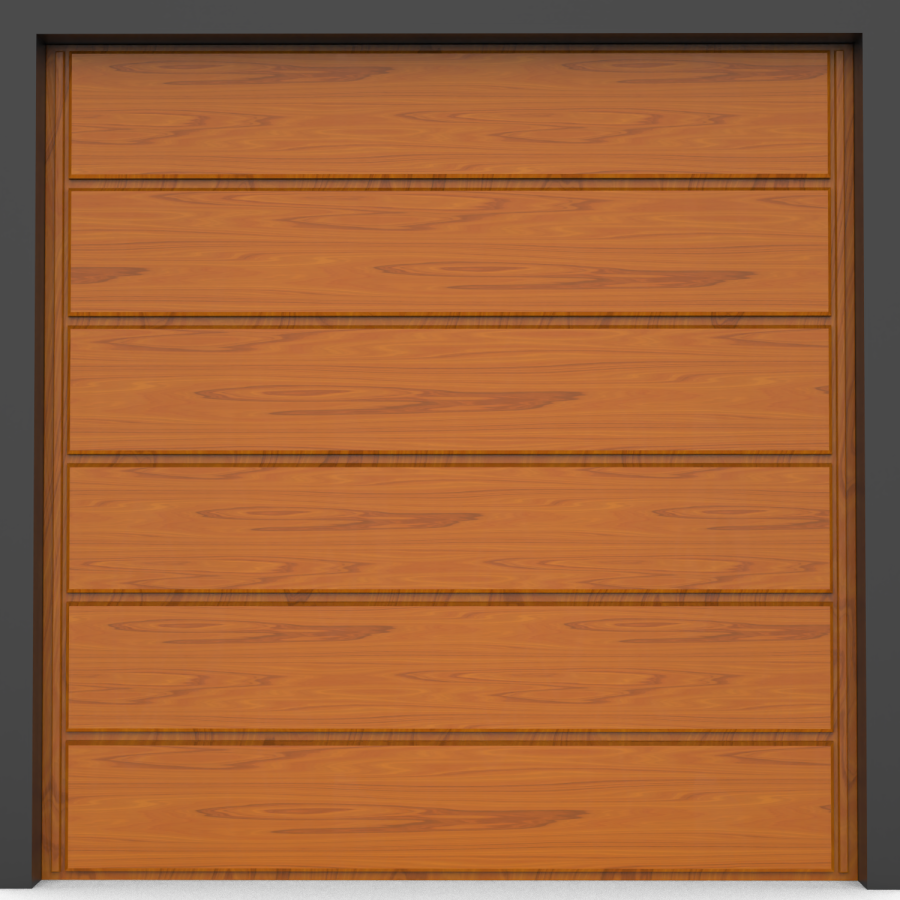 Steel Up & Over Single Garage Doors - Haven - Golden Oak & Rosewood (Laminate Finish)