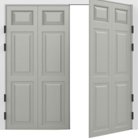 Steel Double Side Hinged Garage Doors  - Sheraton - Golden Oak & Rosewood Finished Steel Doors