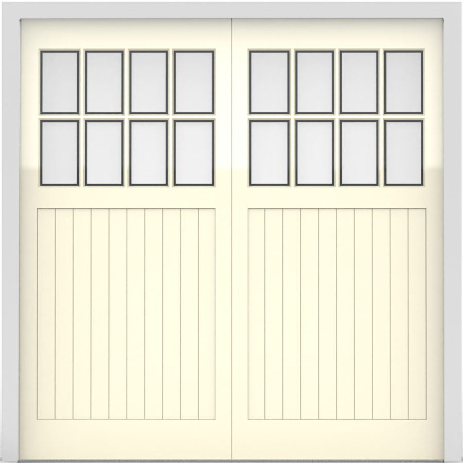 GRP Up & Over Double Garage Doors - Sutherland Woodgrain
