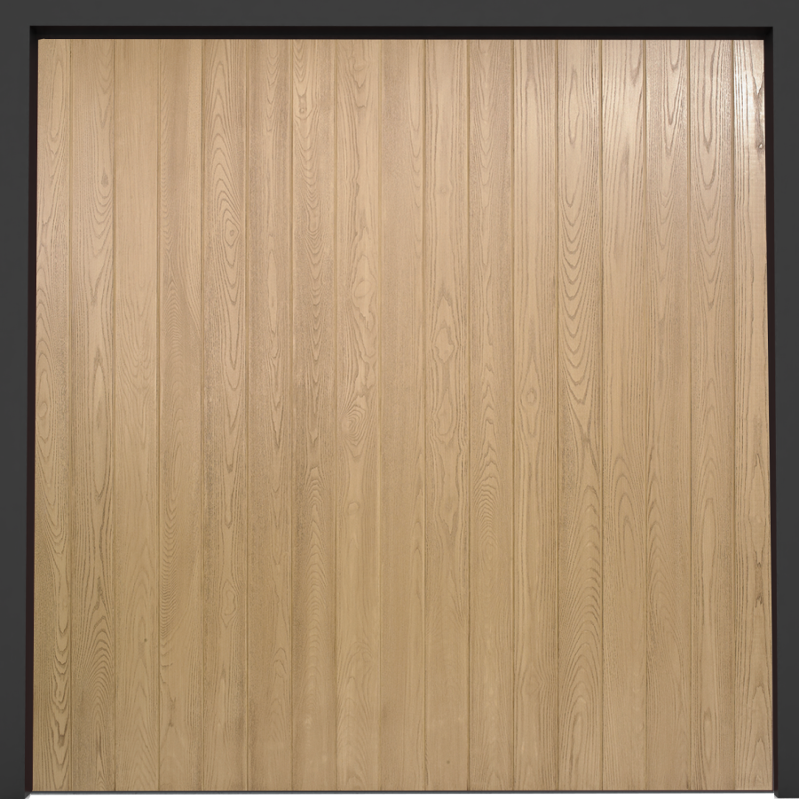 GRP Up & Over Single Garage Doors - Virginia Woodgrain