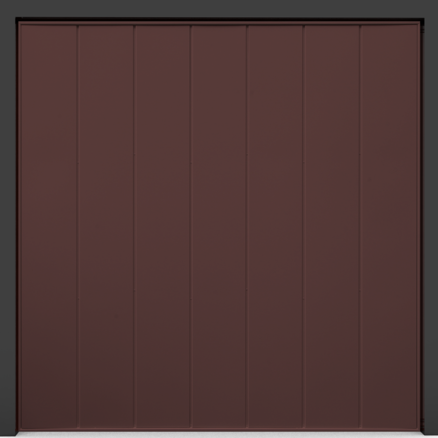 Steel Up & Over Single Garage Doors) - Vogue II - Golden Oak & Rosewood (Laminate Finish)